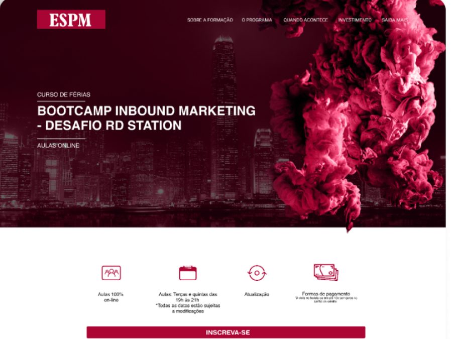 Site ESPM desenvolvido pela SR Design